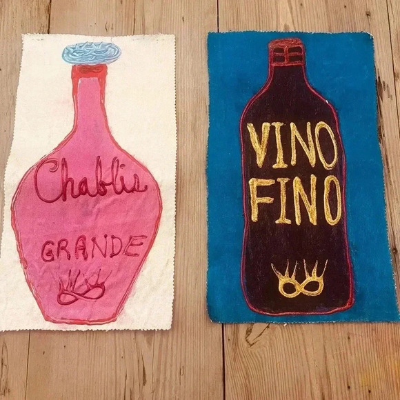 Whimsical homemade Painting on canvas and bursting with color - Picture 4 of 5